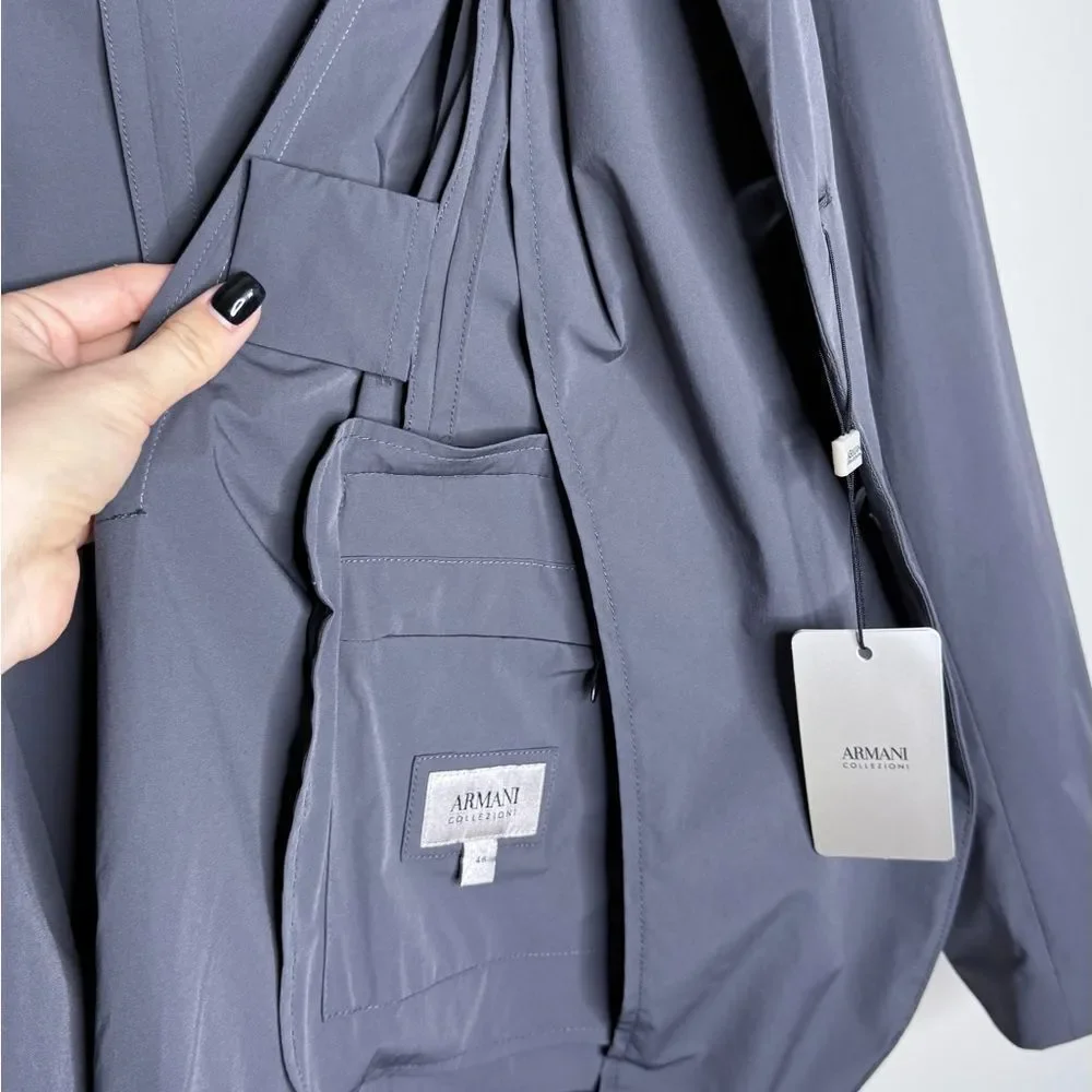 NWT Armani Collezioni Dark Gray Blazer Size 48